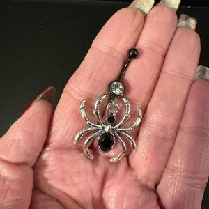Belly Ring- Stainless Steel Spider Naval Belly Ring